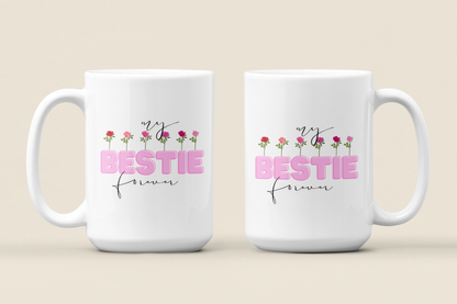 BFF Mug Custom Best Friend Coffee Cup Funny Friend Gift Besties Forever Personalized Mug for Birthday or Women Bestie Gift Ideas with Names