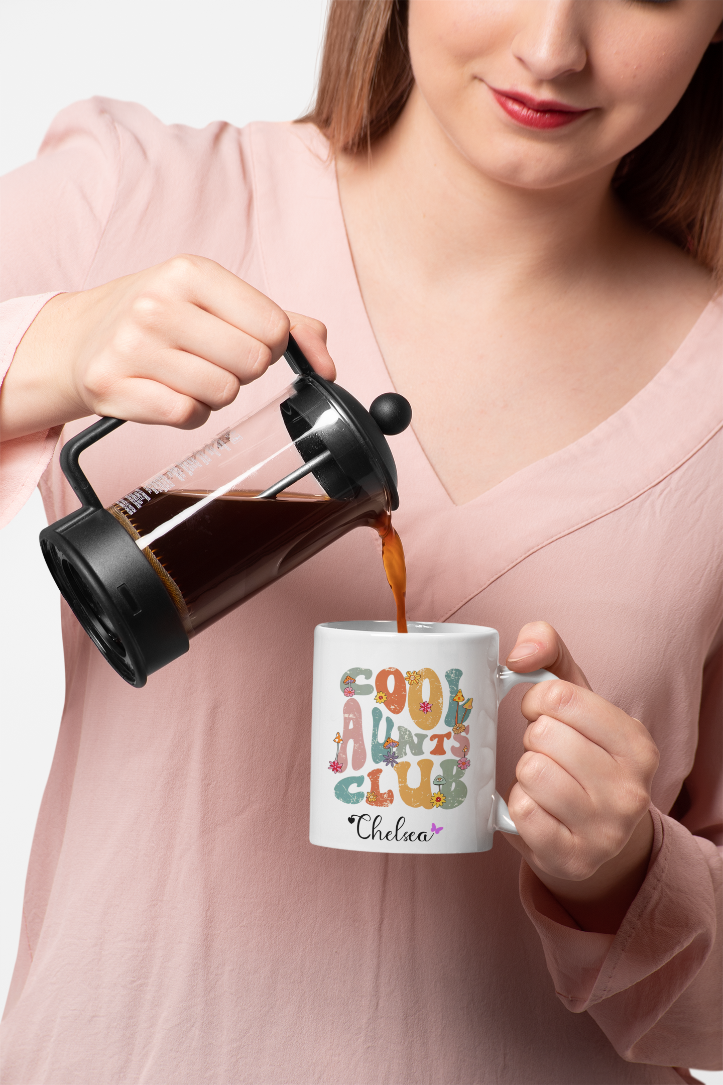 Personalized Floral Auntie Mug with Custom Name Best Aunt Ever Gift from Nephew Birthday or Christmas Present for Cool New Aunt