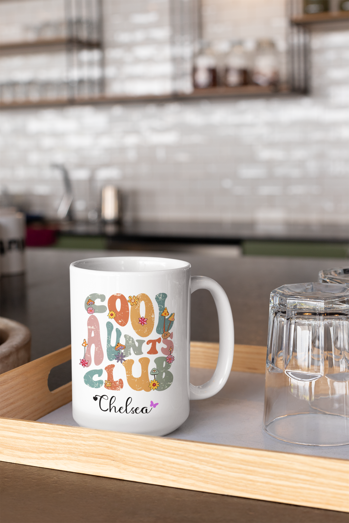 Personalized Floral Auntie Mug with Custom Name Best Aunt Ever Gift from Nephew Birthday or Christmas Present for Cool New Aunt