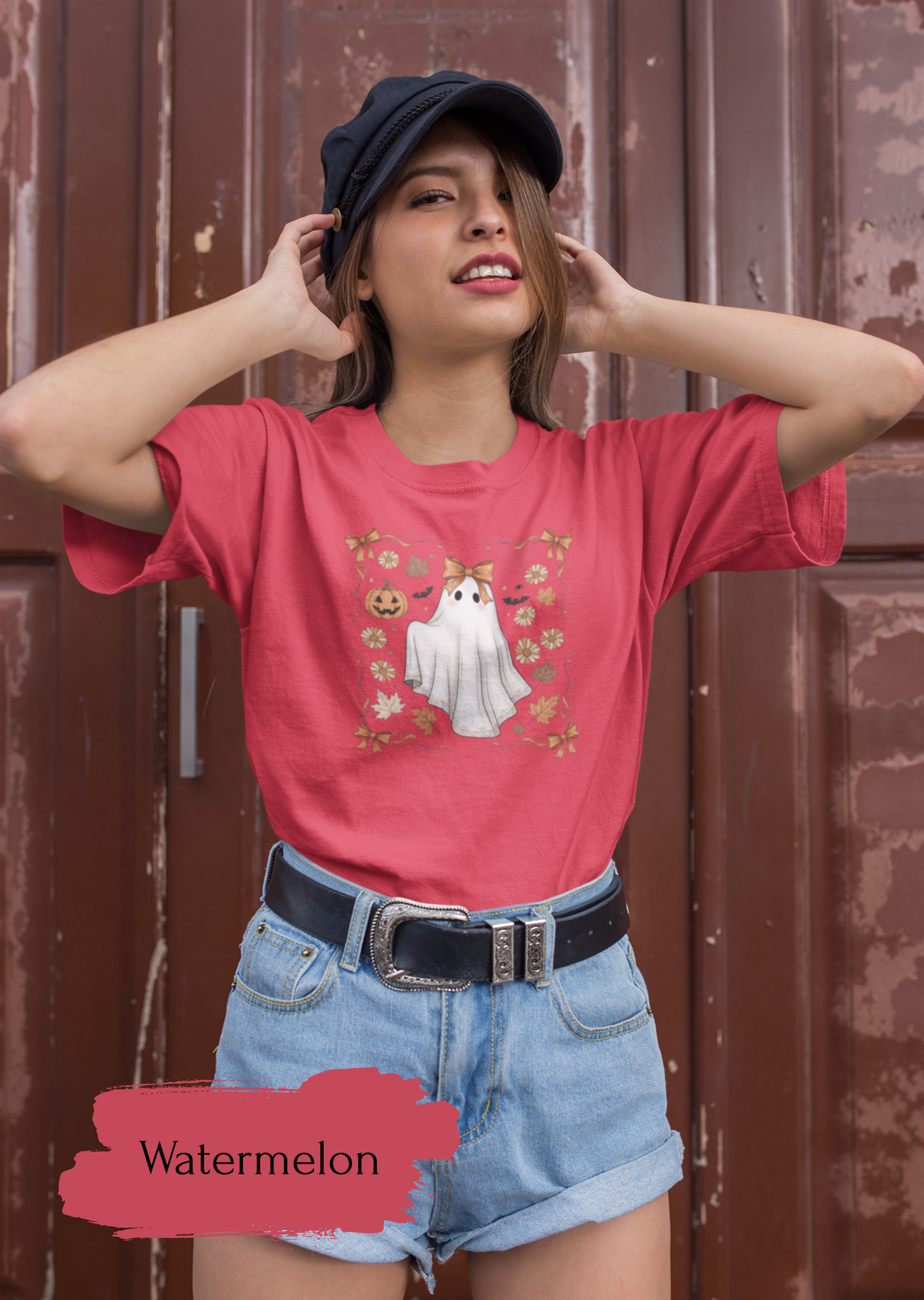 Halloween Lace Ghost Sweatshirt | Cute Floral Ghost Sweater Shirt for Women & Adults
