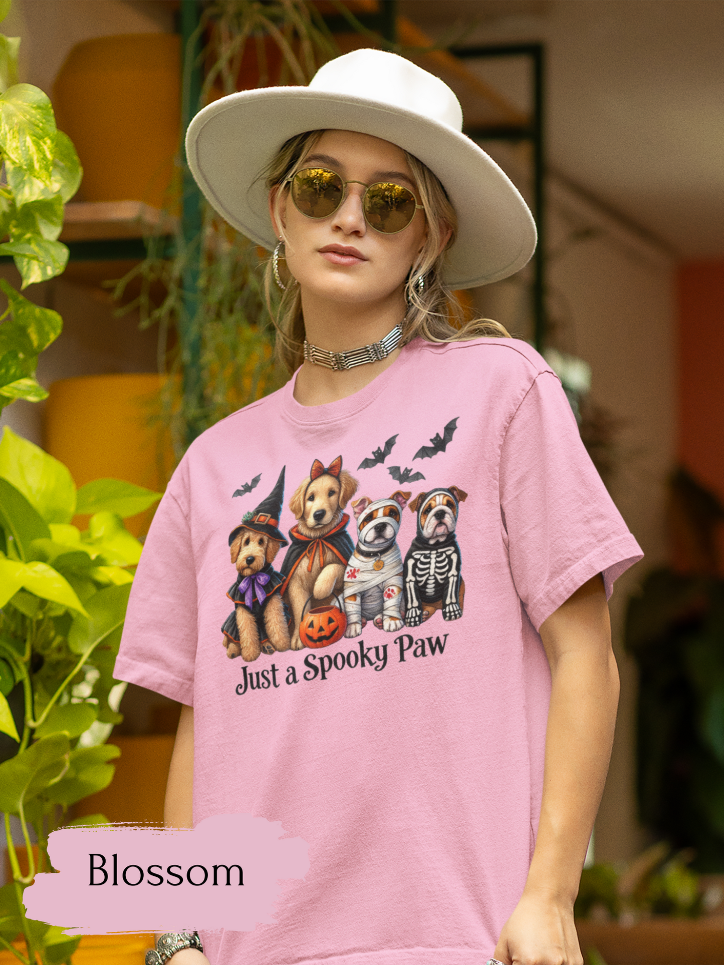 Spooky Paw Halloween T-Shirt | Dog Lover Halloween Shirt for Women & Adults