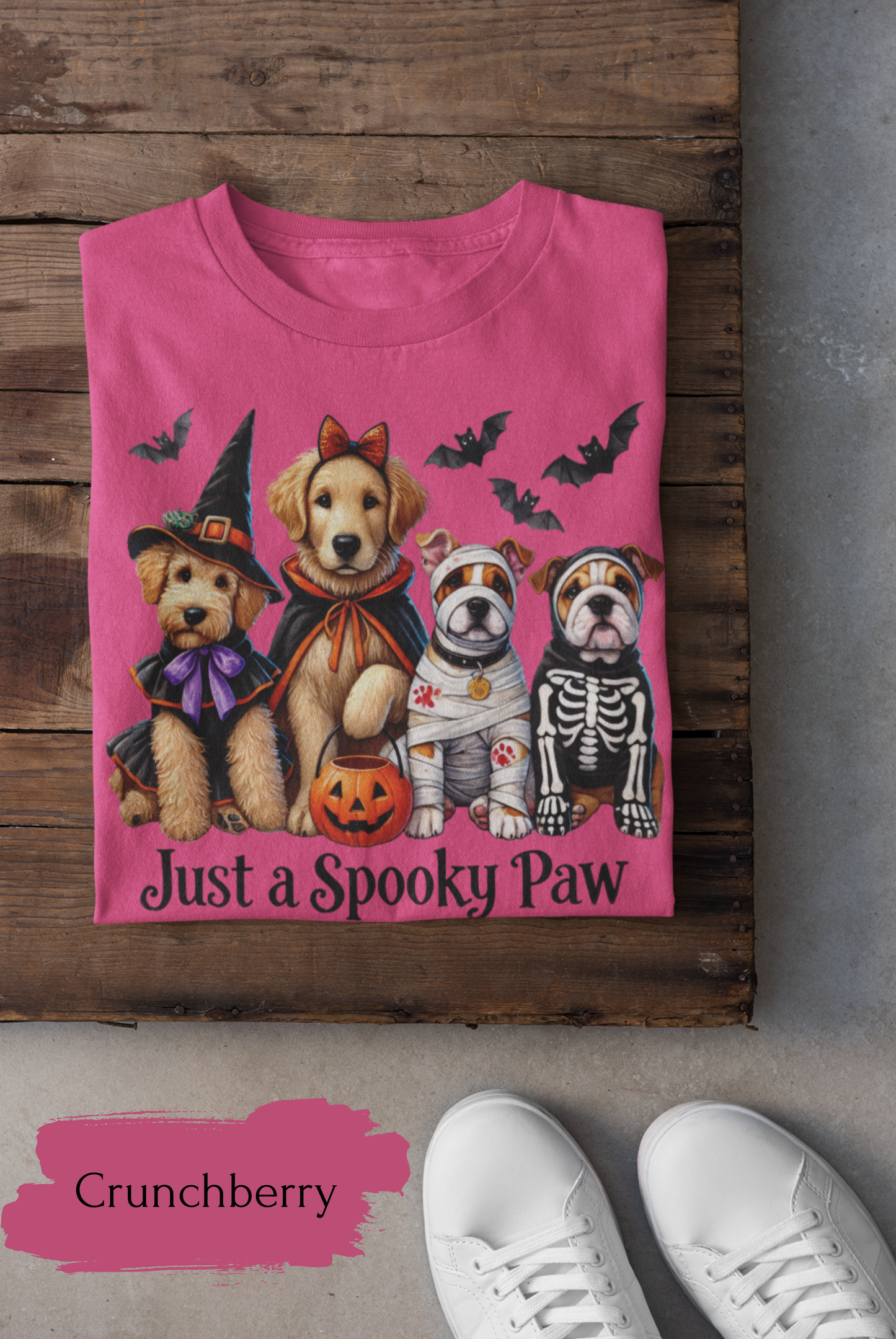 Spooky Paw Halloween T-Shirt | Dog Lover Halloween Shirt for Women & Adults