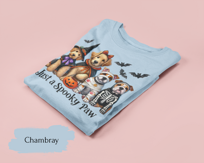 Spooky Paw Halloween T-Shirt | Dog Lover Halloween Shirt for Women & Adults
