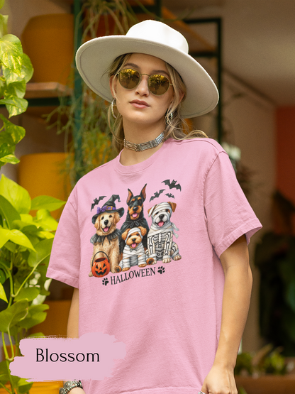 Dog Lover Spooky Paw Halloween T-Shirt | Cute Fall Shirt for Women & Adults