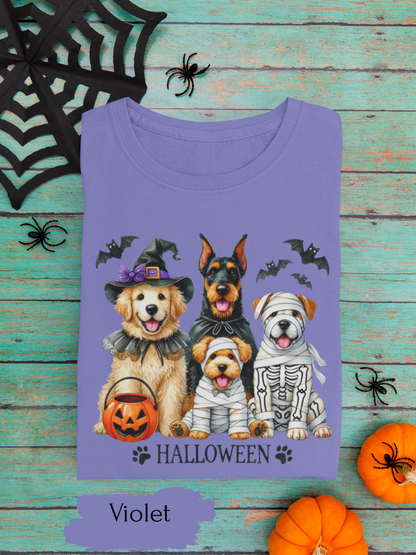 Dog Lover Spooky Paw Halloween T-Shirt | Cute Fall Shirt for Women & Adults