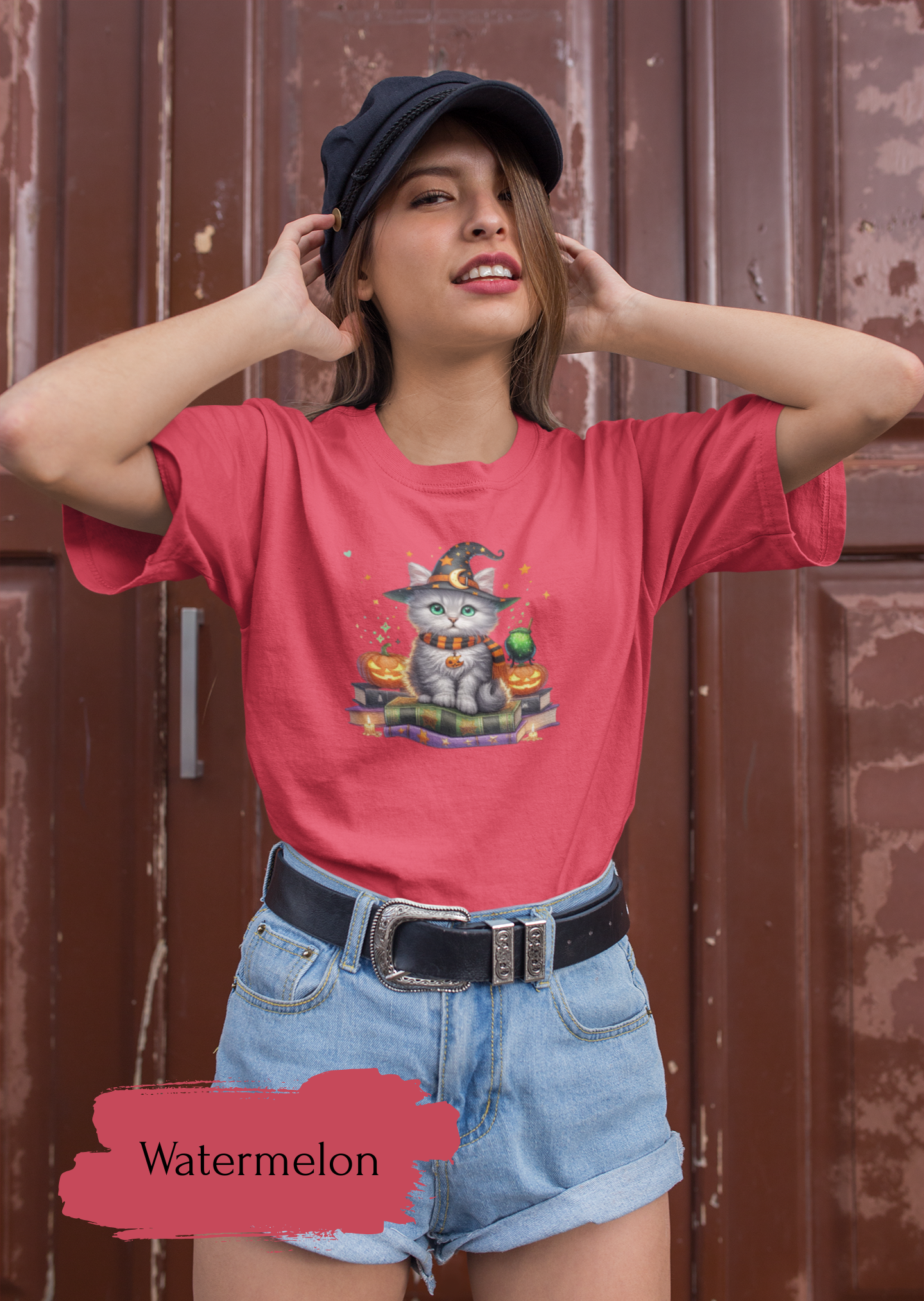 Cute Ghost Cat Halloween Shirt | Spooky Black Cat Tee for Women & Adults | Fall Graphic T-Shirt