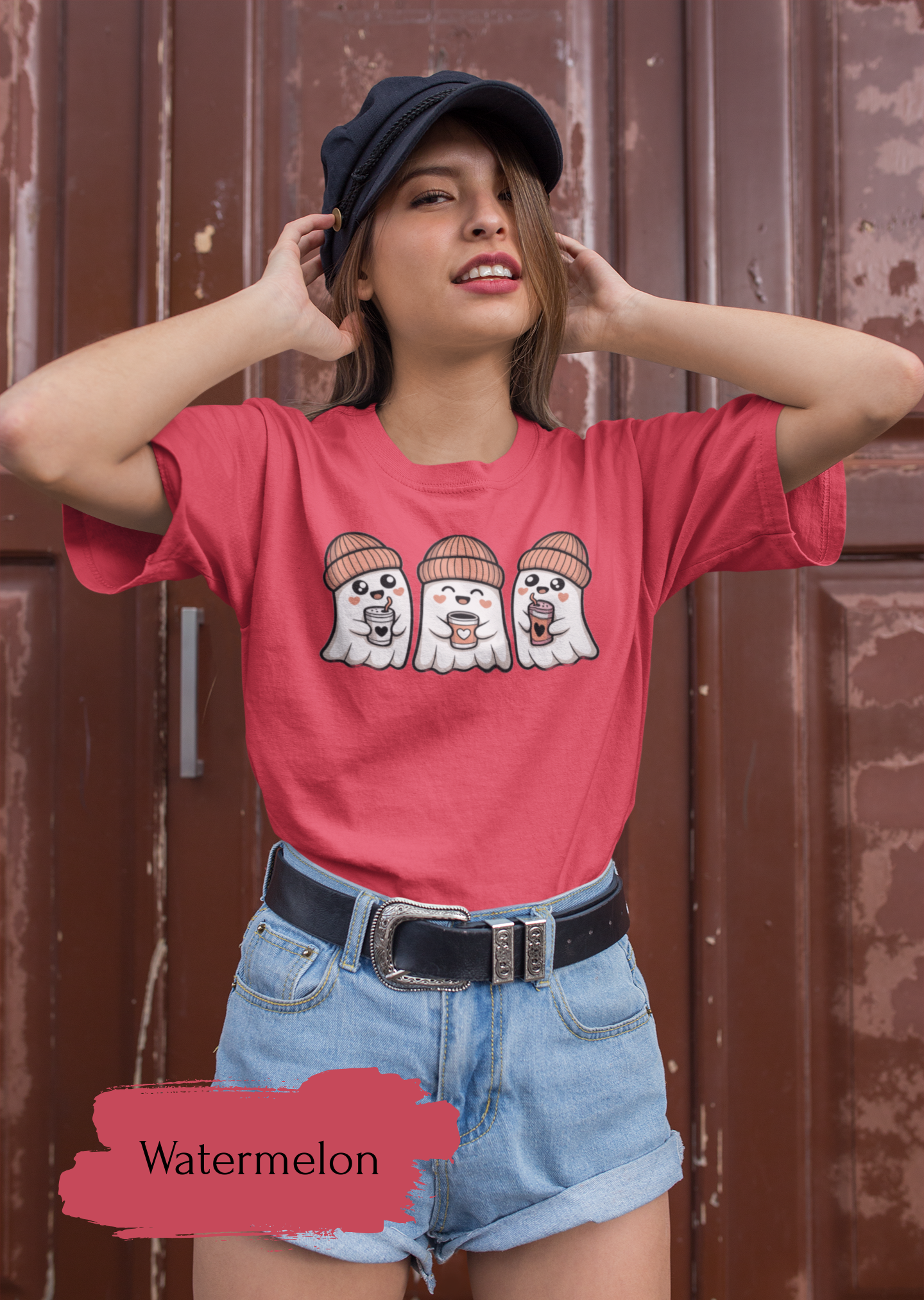 Cute Coffee Drink Ghost Shirt | Halloween Shirt for Women & Adults | Fall Tee