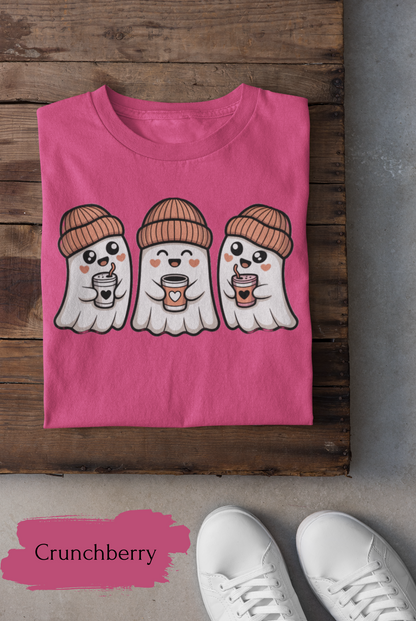 Cute Coffee Drink Ghost Shirt | Halloween Shirt for Women & Adults | Fall Tee