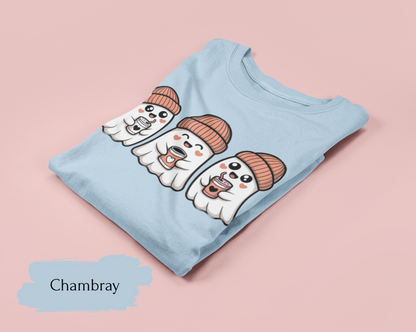Cute Coffee Drink Ghost Shirt | Halloween Shirt for Women & Adults | Fall Tee