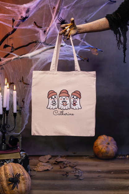 Cute Ghosts Halloween Tote Bag, Personalized Canvas Bag for Trick or Treat, Eco-Friendly Shopping Bag, Gift for Halloween Lovers, [...]