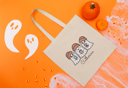 Cute Ghosts Halloween Tote Bag, Personalized Canvas Bag for Trick or Treat, Eco-Friendly Shopping Bag, Gift for Halloween Lovers, [...]