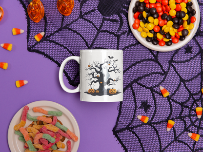 Spooky Halloween Ceramic Mug, Pumpkin Coffee Cup, Autumn Gift, Fall Decor, Witchy Tea Mug, Halloween Celebration