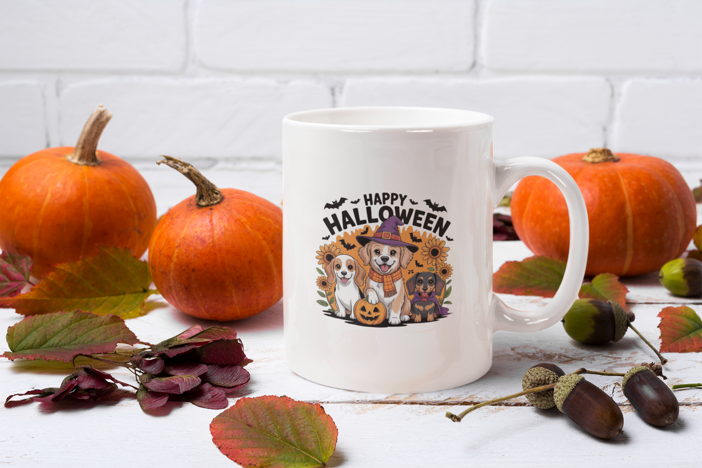 Halloween Ceramic Mug, Cute Pet Lover Gift