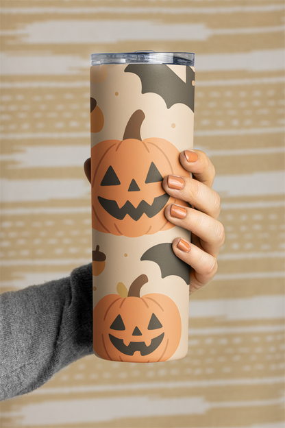 Halloween Stainless Steel Tumbler, 20oz | Autumn Drinkware, Pumpkin & Ghost Design, Fall Gifts, Eco-friendly Travel Mug, Spooky [...]