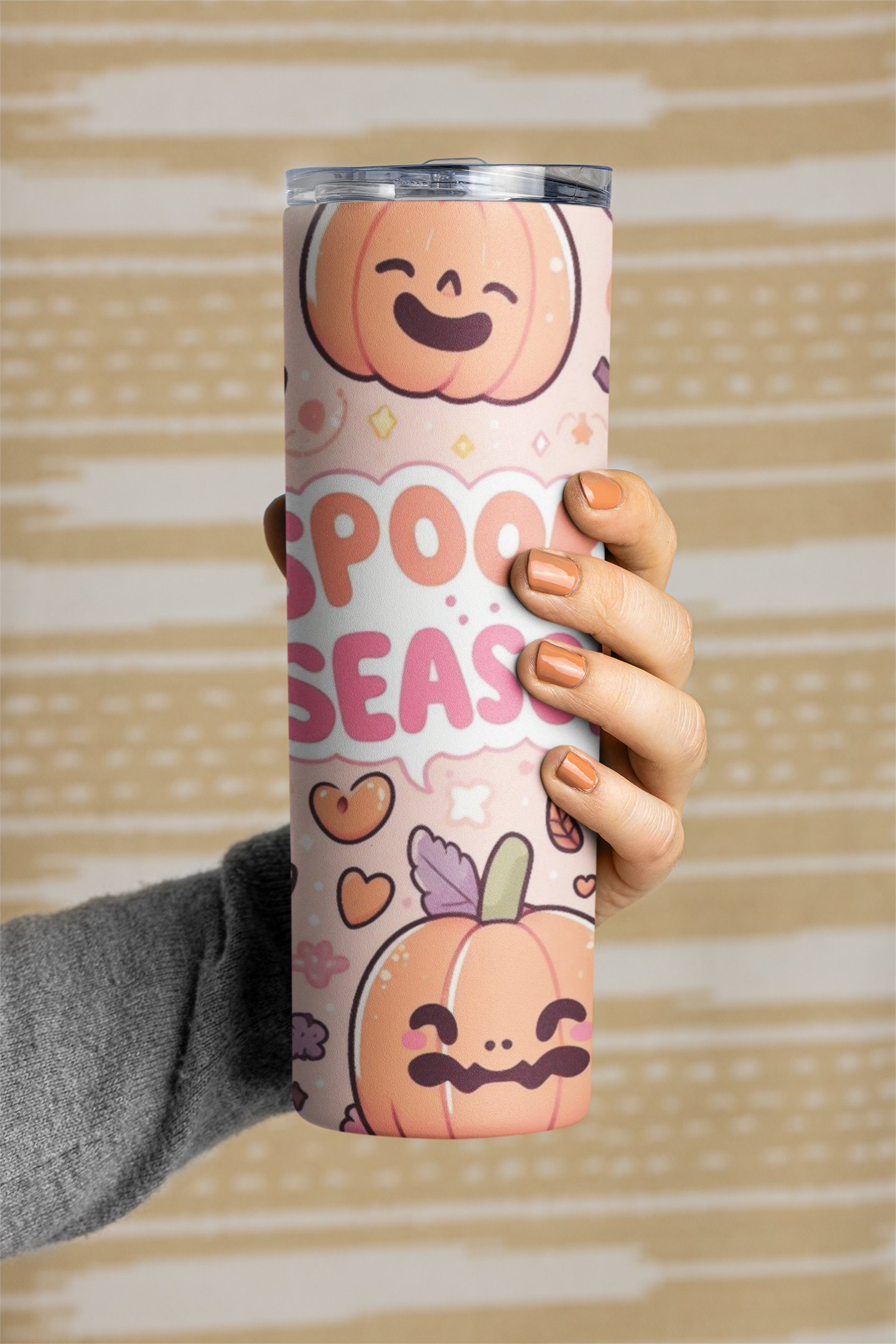 Spooky Season Stainless Steel Tumbler, 20oz - Cute Halloween Drinkware, Travel Mug, Party Favor, Autumn Gifts, Fall Decor