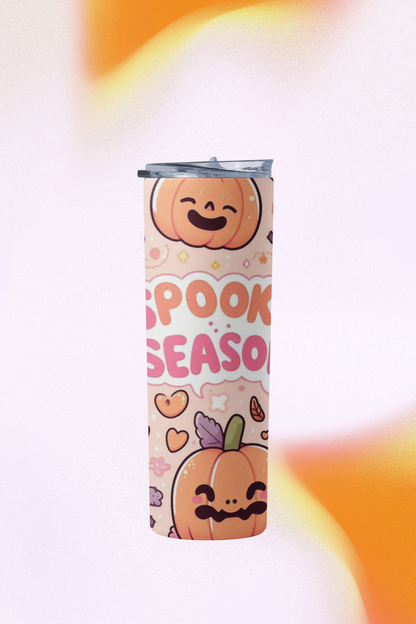 Spooky Season Stainless Steel Tumbler, 20oz - Cute Halloween Drinkware, Travel Mug, Party Favor, Autumn Gifts, Fall Decor