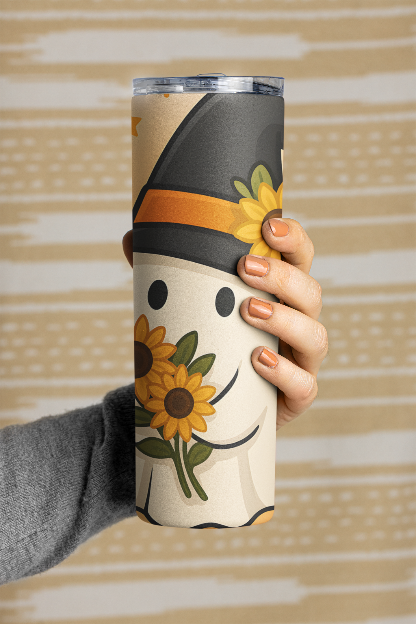 Halloween Ghost Tumbler | 20oz Stainless Steel Drinkware | Fall Decor, Pumpkin Spice, Gift for Her, Party Favor, Eco-friendly Cup