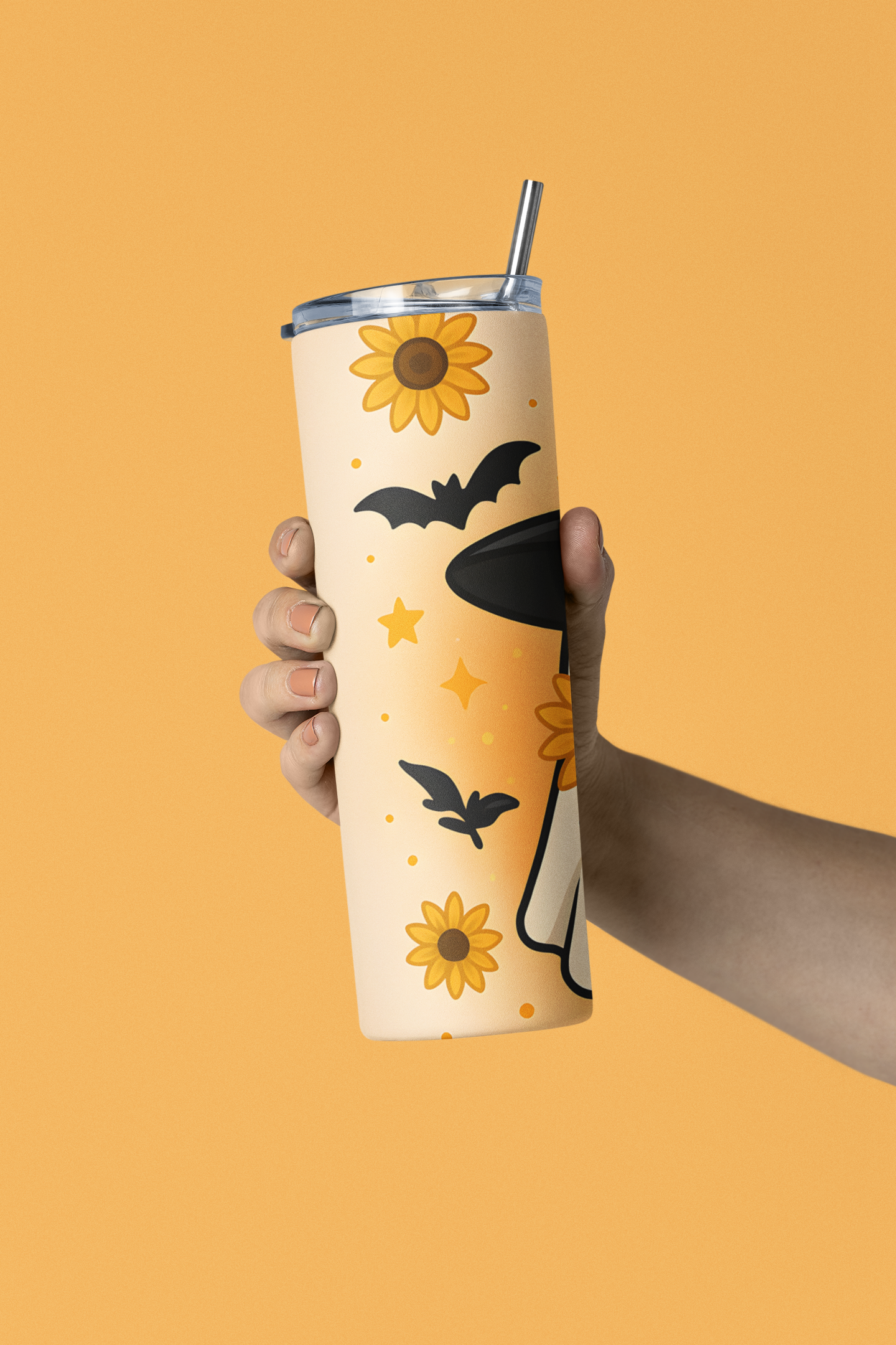 Halloween Ghost Tumbler | 20oz Stainless Steel Drinkware | Fall Decor, Pumpkin Spice, Gift for Her, Party Favor, Eco-friendly Cup