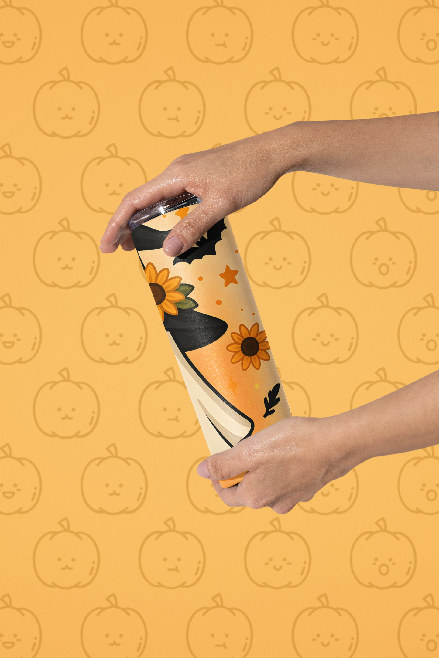 Halloween Ghost Tumbler | 20oz Stainless Steel Drinkware | Fall Decor, Pumpkin Spice, Gift for Her, Party Favor, Eco-friendly Cup