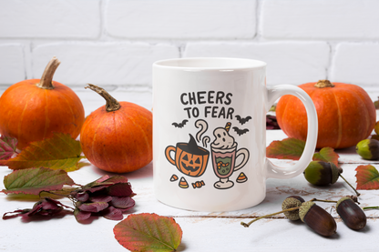 Halloween-Themed Ceramic Mug, Cute Ghost Design, Funny Coffee Cup for Fall Celebrations, Unique Gift for Halloween Season