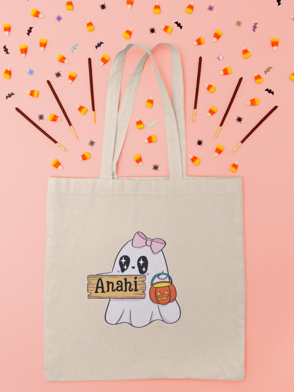 Halloween 2025 Custom Name Tote Bag