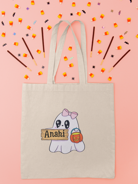 Halloween 2025 Custom Name Tote Bag