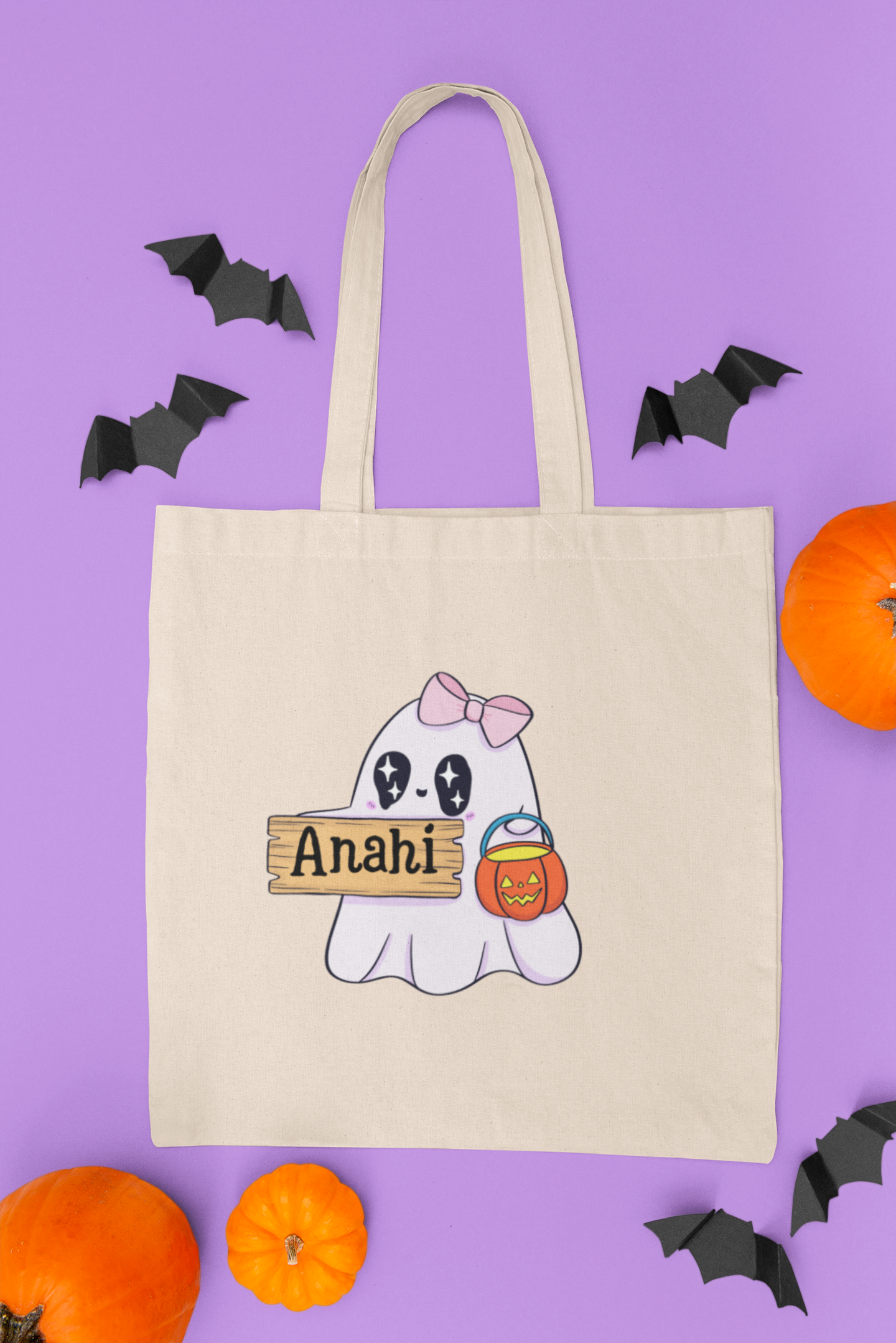 Halloween 2025 Custom Name Tote Bag