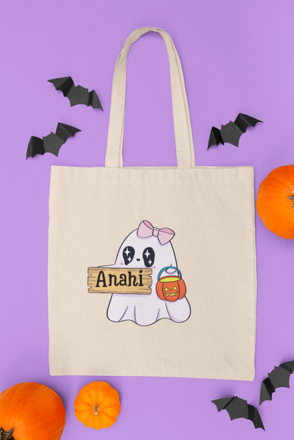 Halloween 2025 Custom Name Tote Bag