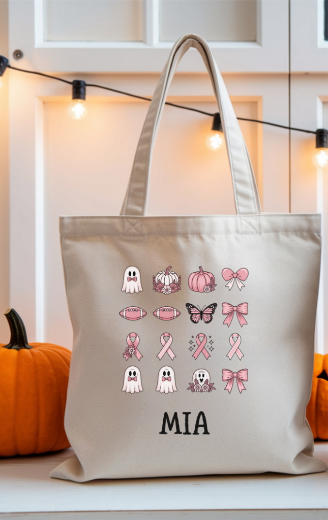 Personalized Cotton Canvas Tote Bag, Eco-Friendly Shopping Bag