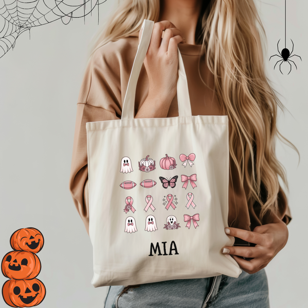 Personalized Cotton Canvas Tote Bag, Eco-Friendly Shopping Bag