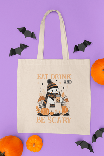 Halloween Penguin Tote Bag, Funny Trick or Treat Bag, Gift for Halloween Lovers