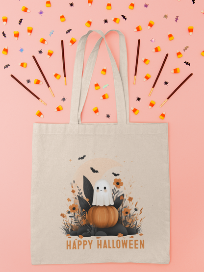 Halloween Cotton Canvas Tote Bag, Trick-or-Treat Bag