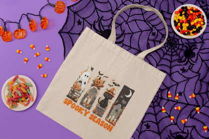 Spooky Season Cotton Canvas Tote Bag | Halloween Bag