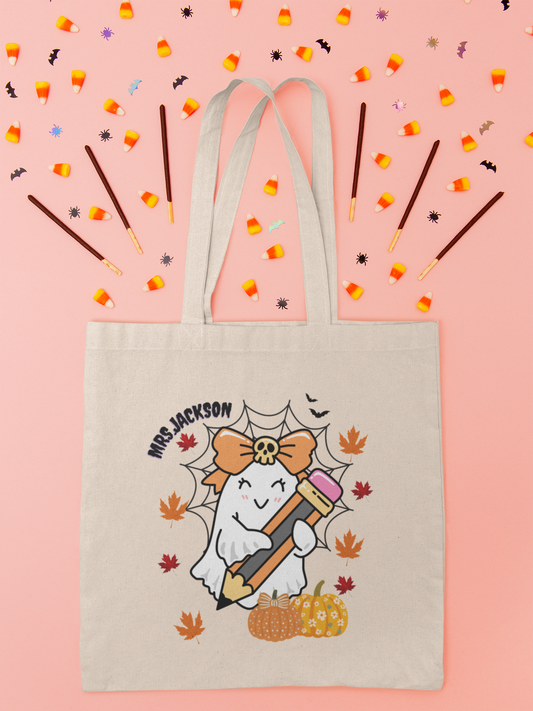 Cute Halloween Tote Bag for Teachers
