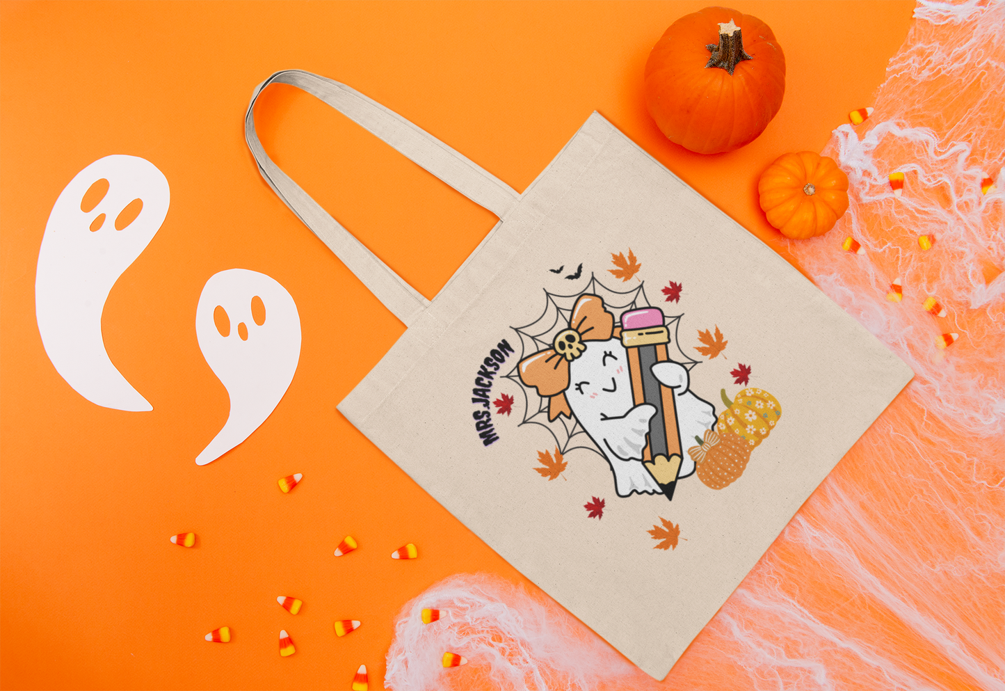 Cute Halloween Tote Bag for Teachers