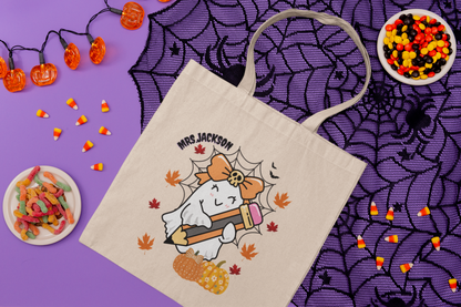 Cute Halloween Tote Bag for Teachers