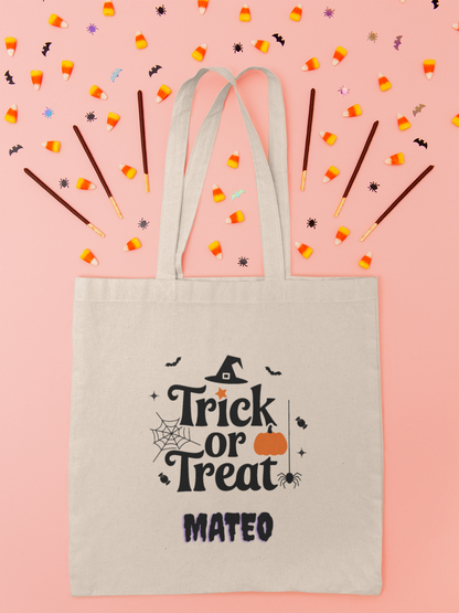 Halloween Tote Bag, Trick or Treat Bag, Personalized Halloween Tote Bag