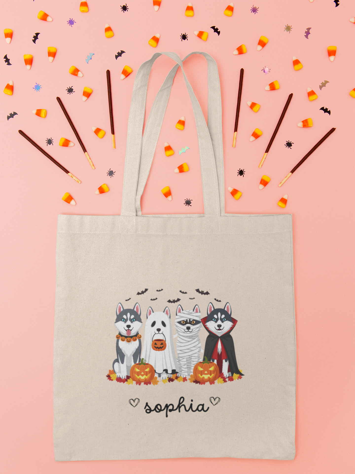 Adorable Pet-Inspired Tote Bag for Dog Lovers , Tote Bag for Halloween