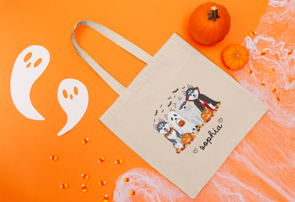 Adorable Pet-Inspired Tote Bag for Dog Lovers , Tote Bag for Halloween