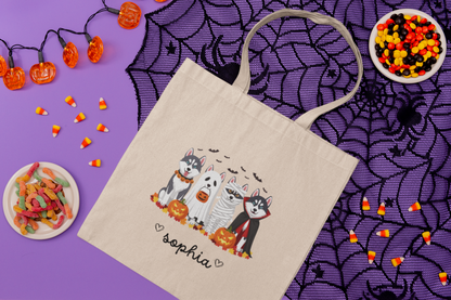 Adorable Pet-Inspired Tote Bag for Dog Lovers , Tote Bag for Halloween