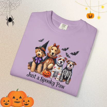 Spooky Paw Halloween T-Shirt | Dog Lover Halloween Shirt for Women & Adults