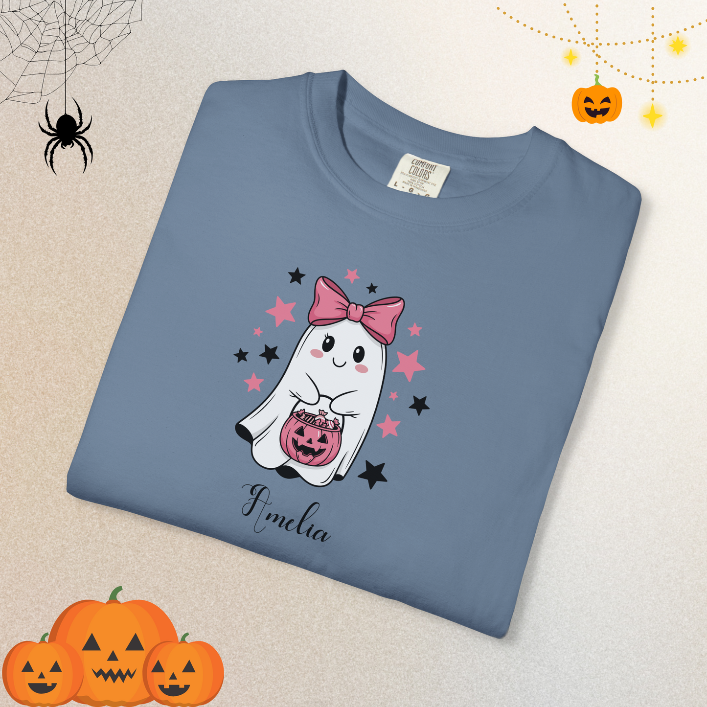 Garment-Dyed T-shirt Too Cute to Spook Shirt