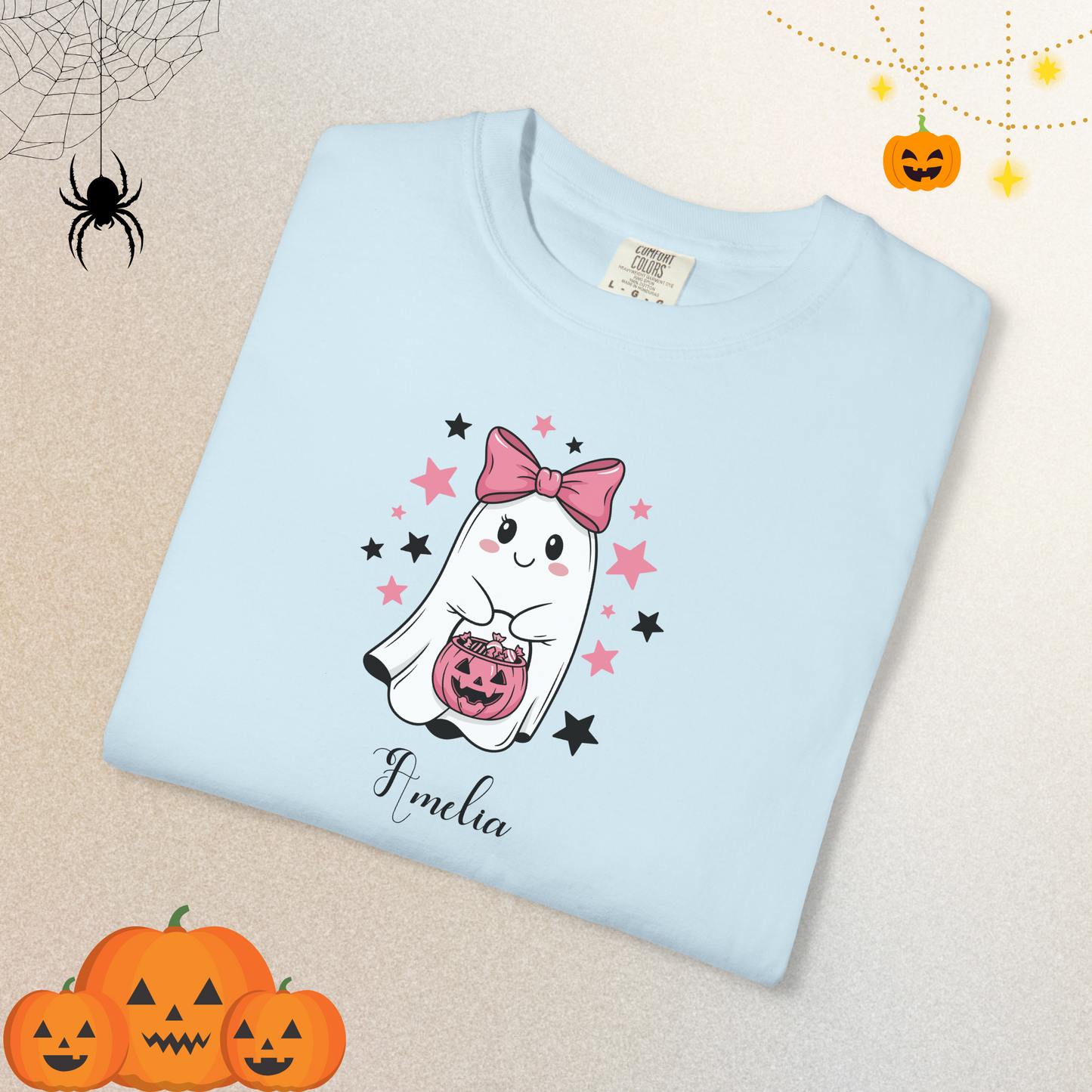 Garment-Dyed T-shirt Too Cute to Spook Shirt