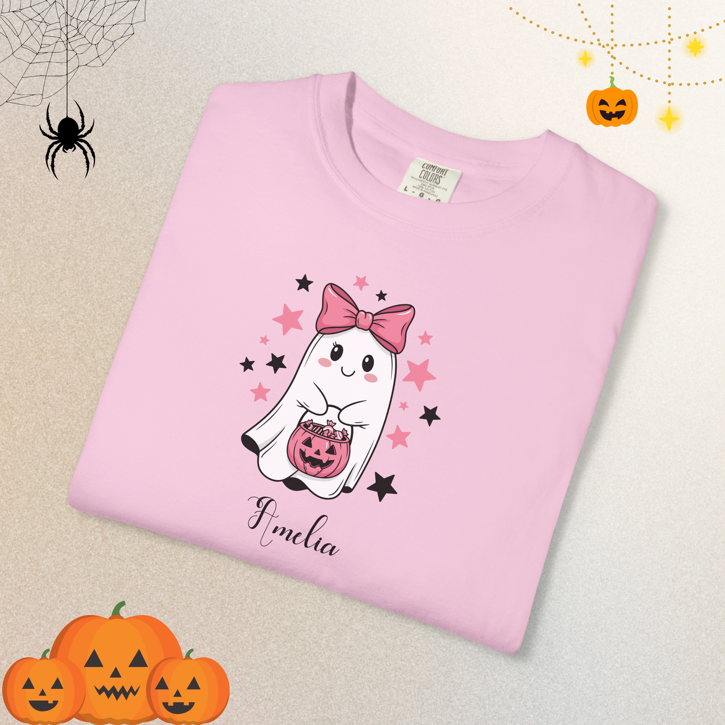 Garment-Dyed T-shirt Too Cute to Spook Shirt